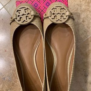 Tory Burch Snake Skin Flats